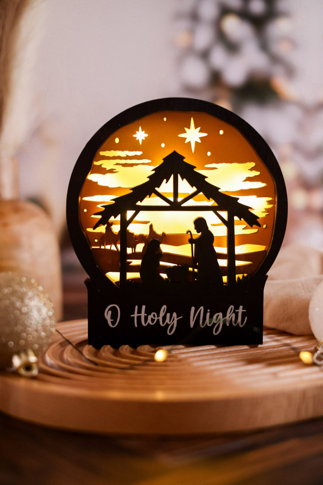 Nativity Scene Tabletop Decorations W/ Lights (2 Styles) - Whiskey Skies - HANNA'S HANDIWORKS
