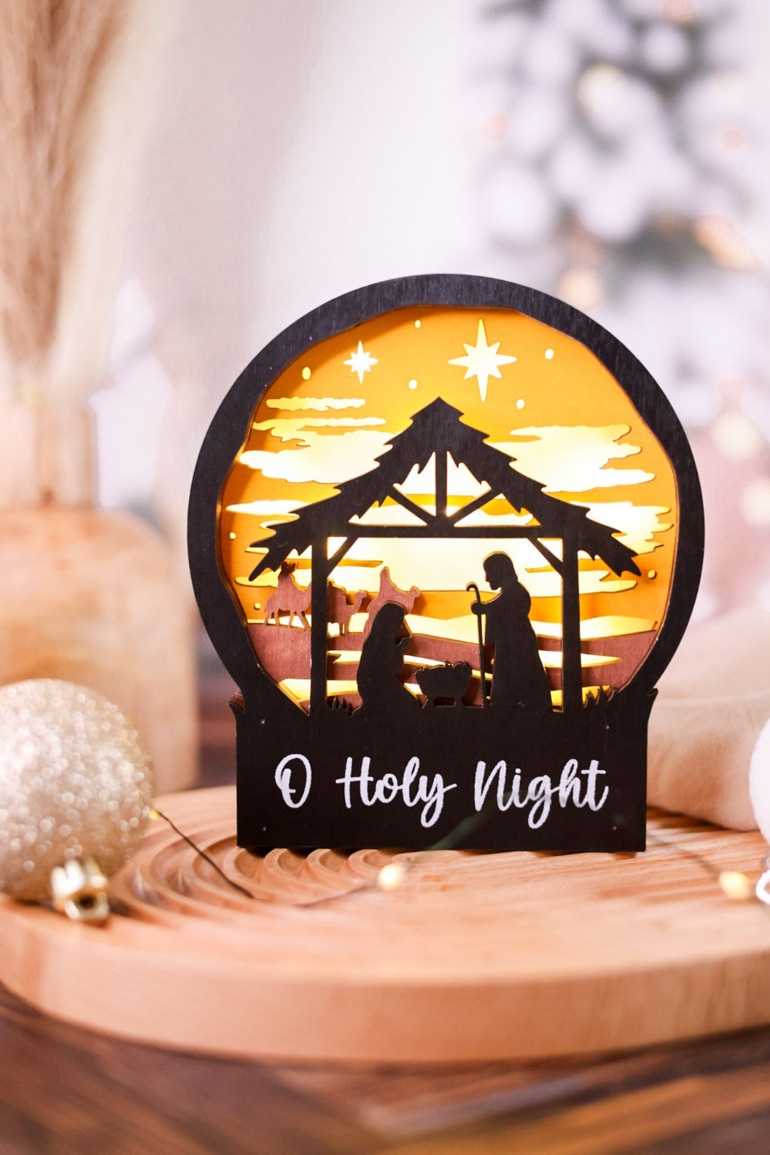 Nativity Scene Tabletop Decorations W/ Lights (2 Styles) - Whiskey Skies - HANNA'S HANDIWORKS
