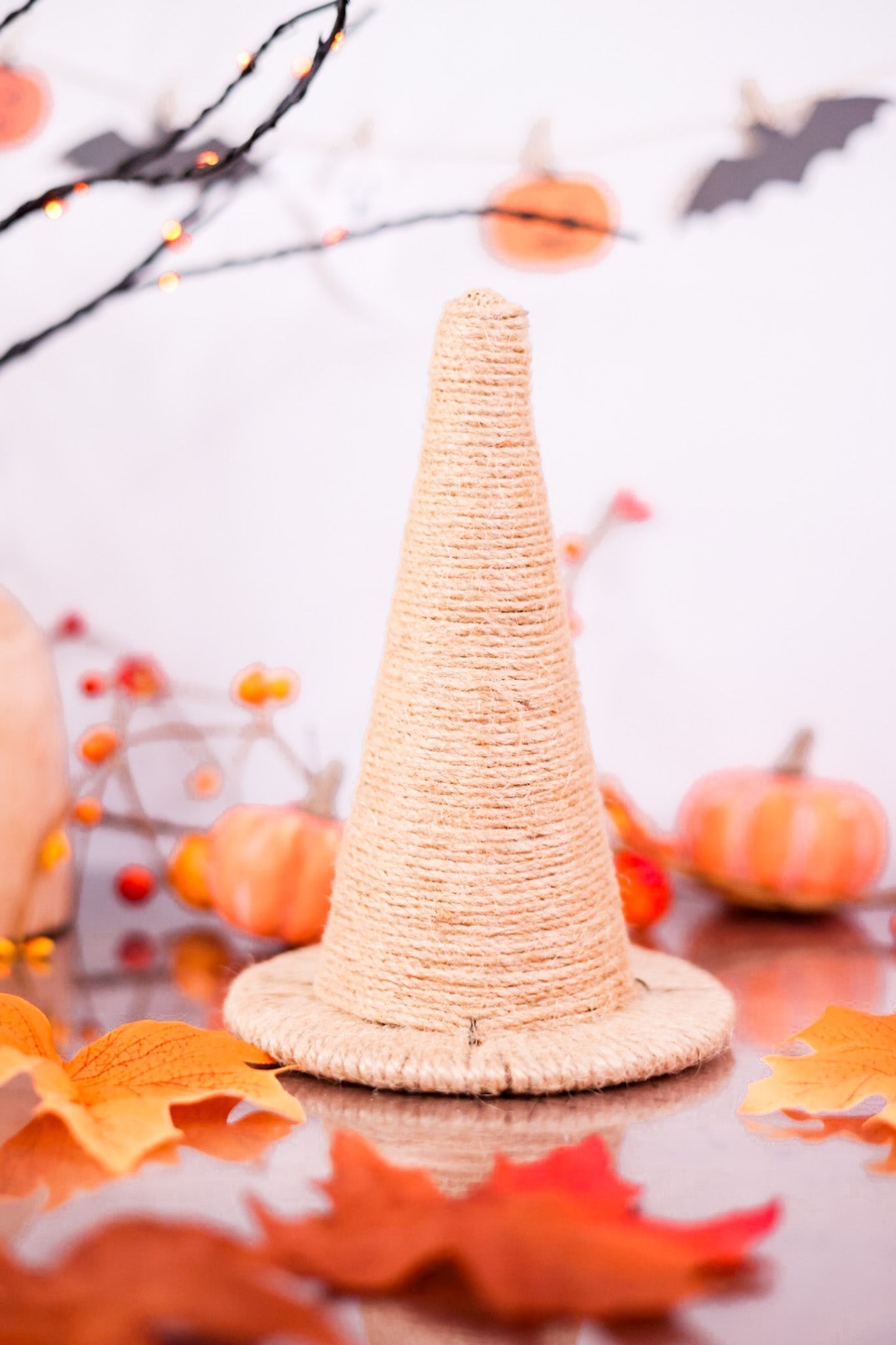 Natural Twine Hat Fall Decoration - Whiskey Skies - ADAMS & CO