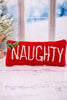 Naughty List Christmas Throw Pillow - Whiskey Skies - PEKING HANDICRAFT