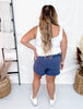 Nautical Navy French Terry Stevie Shorts - Whiskey Skies - MICHELLE MAE