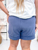 Nautical Navy French Terry Stevie Shorts - Whiskey Skies - MICHELLE MAE