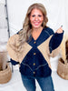 Navy & Brown Argyle Sweater Cardigan - Whiskey Skies - POLAGRAM + BAEVELY