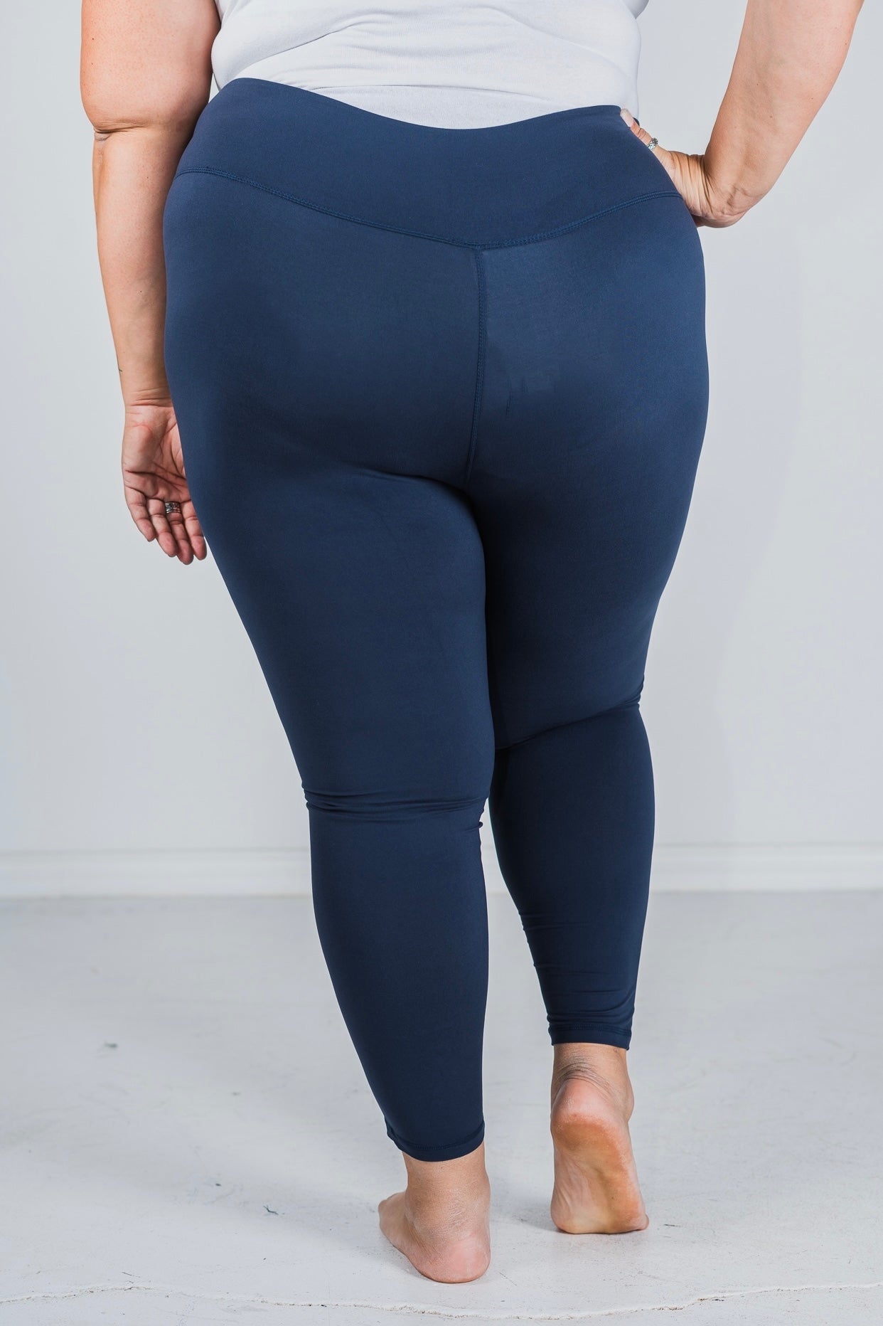 Navy High Waist Butter Soft Leggings - Whiskey Skies - RAE MODE