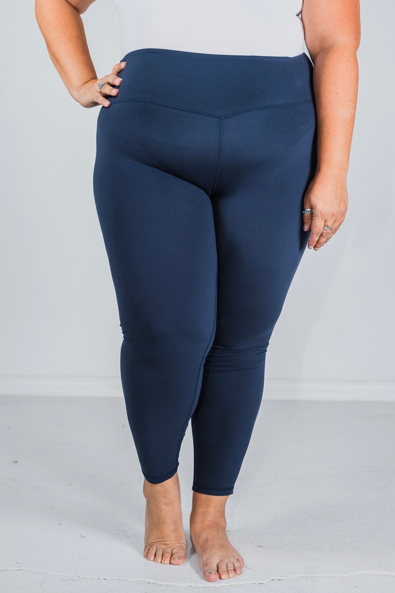 Navy High Waist Butter Soft Leggings - Whiskey Skies - RAE MODE