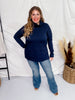 Navy Long Sleeve Modal Tunic Top - Whiskey Skies - DEAR SCARLETT