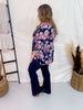 Navy Magic High Waist Kick Flares - Whiskey Skies - DEAR SCARLETT