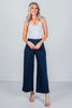 Navy Magic Wide Cropped Pants - Whiskey Skies - DEAR SCARLETT