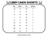 Navy Pinstriped "Libby" Linen Shorts W/ Stretchy Waistband - Whiskey Skies - MICHELLE MAE