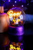 Neon "BOO" Globe With Glittering Purple Base - Whiskey Skies - RAZ IMPORTS