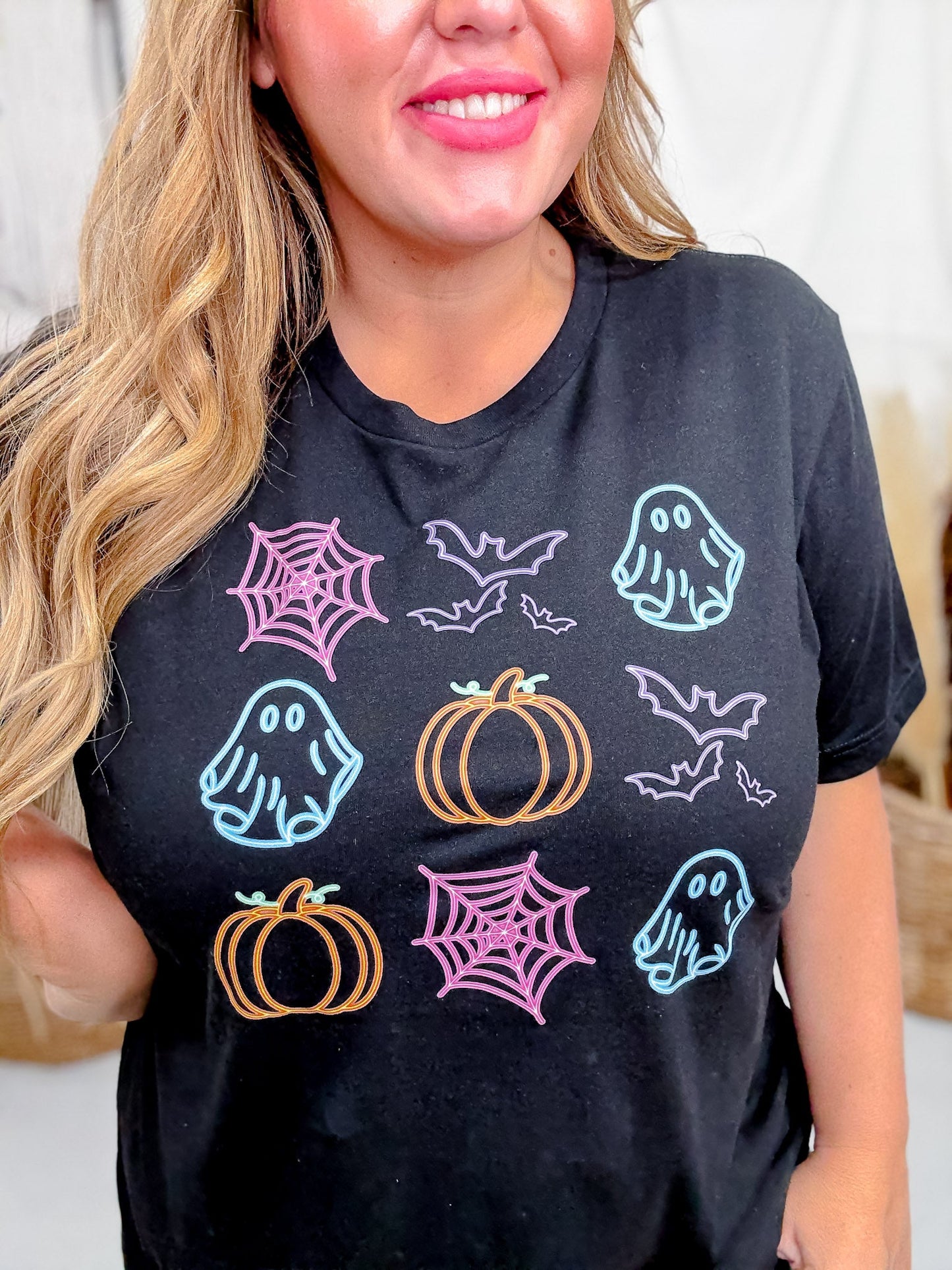 Neon Halloween Graphic T-Shirt - Whiskey Skies - P&PD Wholesale