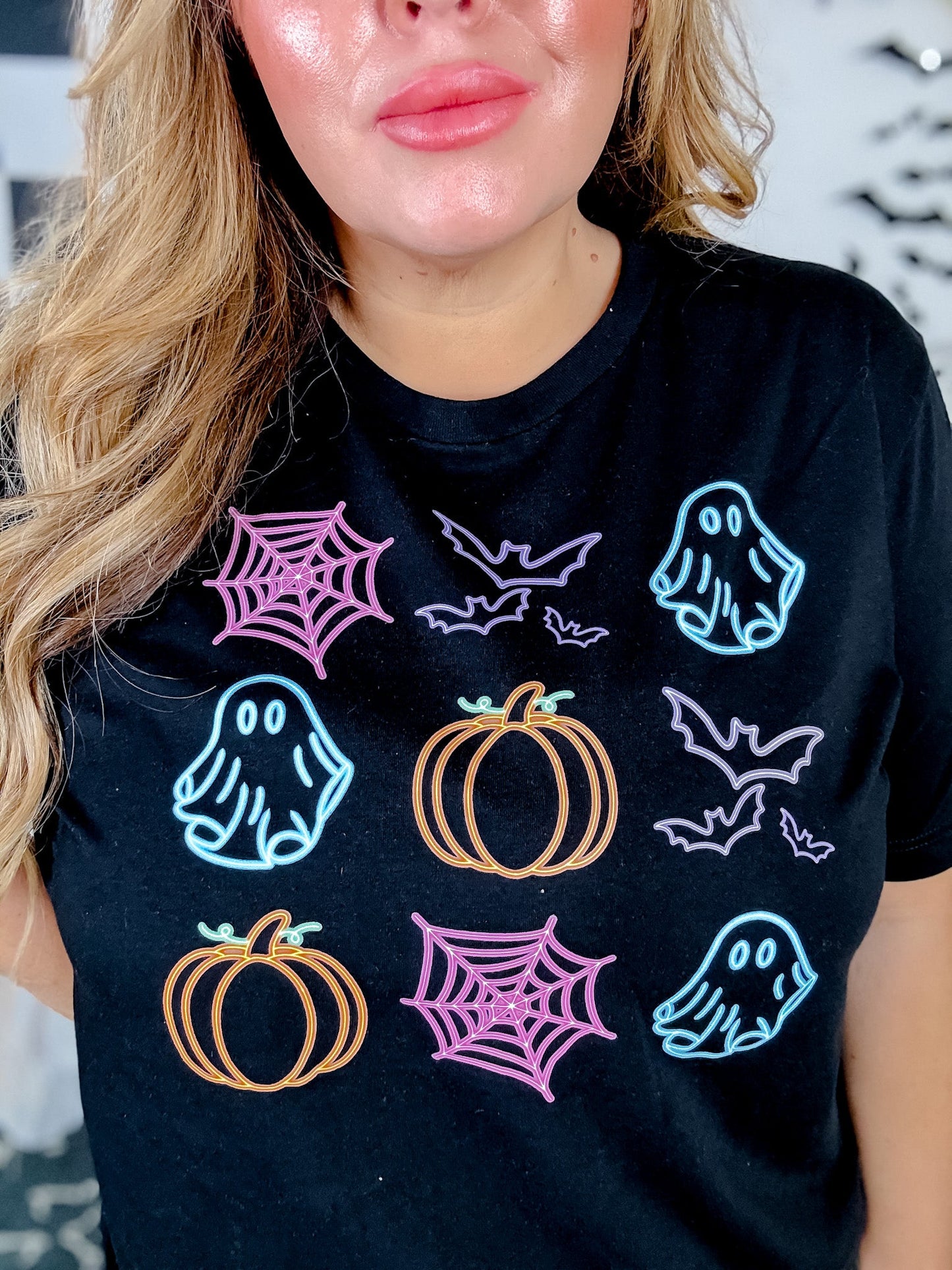 Neon Halloween Graphic T-Shirt - Whiskey Skies - P&PD Wholesale