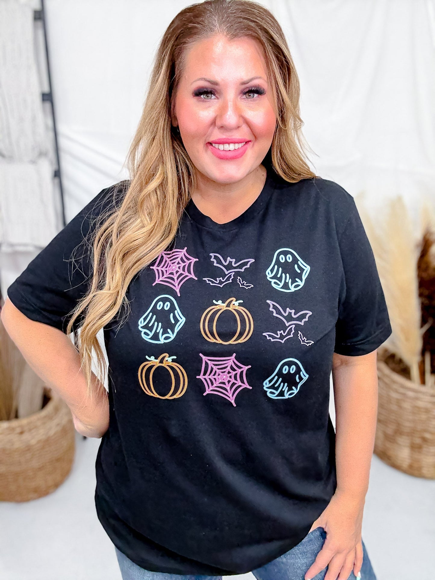 Neon Halloween Graphic T-Shirt - Whiskey Skies - P&PD Wholesale
