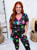 Neon Halloween Short Sleeve Top & Joggers Loungewear Set - Whiskey Skies - SHIRLEY & STONE