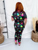 Neon Halloween Short Sleeve Top & Joggers Loungewear Set - Whiskey Skies - SHIRLEY & STONE