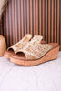 Neon Moon Tan Denim & Rhinestone Wedges - Whiskey Skies - CORKYS FOOTWEAR