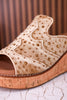 Neon Moon Tan Denim & Rhinestone Wedges - Whiskey Skies - CORKYS FOOTWEAR