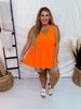 Neon Orange Babydoll Tank Top - Whiskey Skies - MITTOSHOP