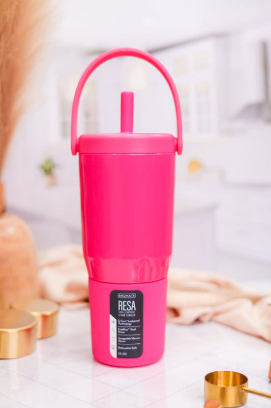 Neon Pink 25oz Resa Tumbler - Whiskey Skies - BRUMATE