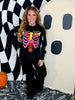 Neon Skeleton Graphic Sweatshirt - Whiskey Skies - SOUTHERN BLISS COMPANY