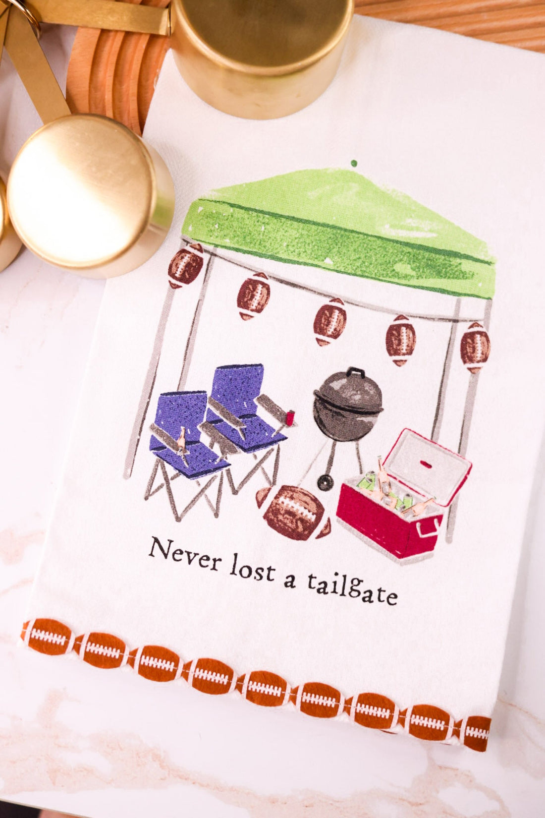 Never Lost A Tailgate Towel - Whiskey Skies - MUD PIE