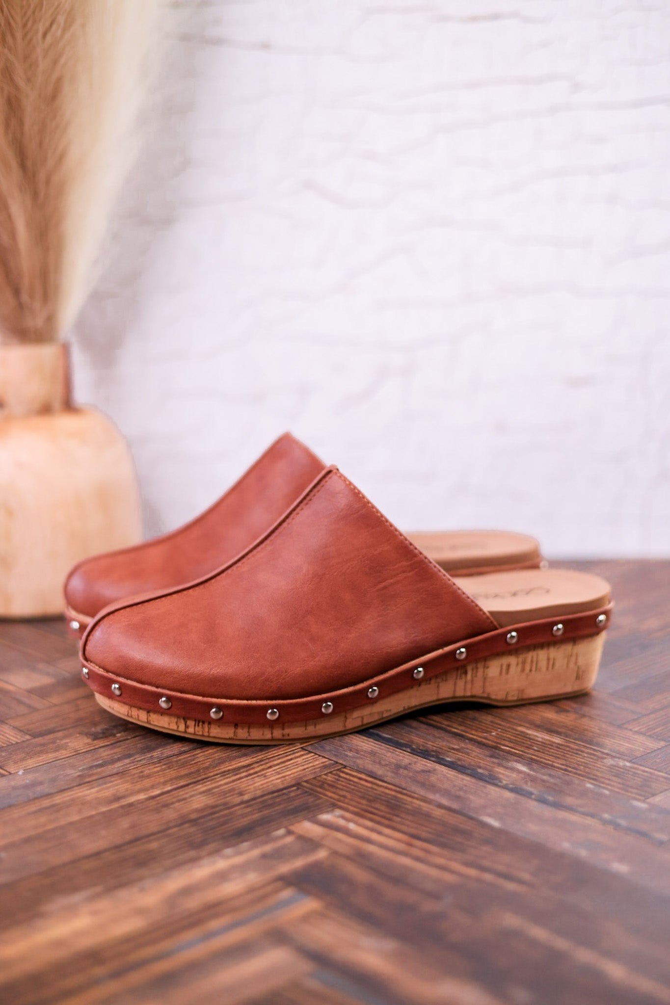 Newbie Bourbon Brown Mules - Whiskey Skies - CORKYS FOOTWEAR