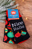 Nice Balls Christmas Ornament Socks - Whiskey Skies - LAVLEY