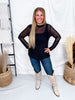 Night Sky Black Long Sleeve Mesh Top - Whiskey Skies - STERLING KREEK