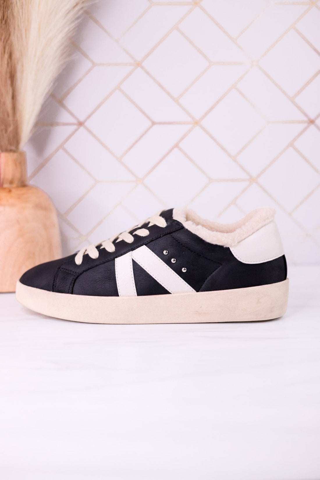 No Chaser Black Lace Up Sneakers - Whiskey Skies - CORKYS FOOTWEAR