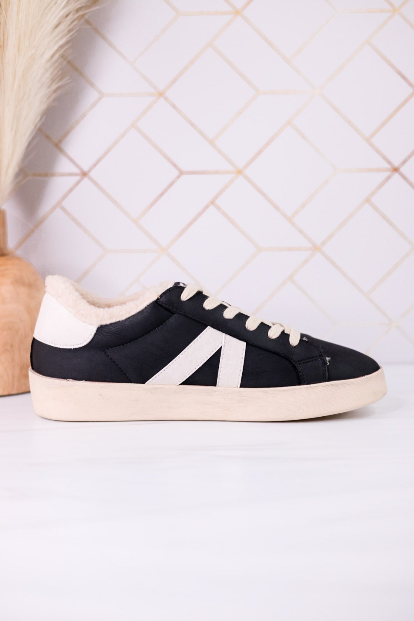 No Chaser Black Lace Up Sneakers - Whiskey Skies - CORKYS FOOTWEAR