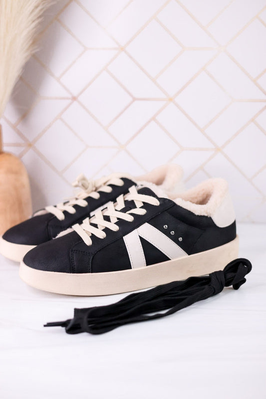 No Chaser Black Lace Up Sneakers - Whiskey Skies - CORKYS FOOTWEAR