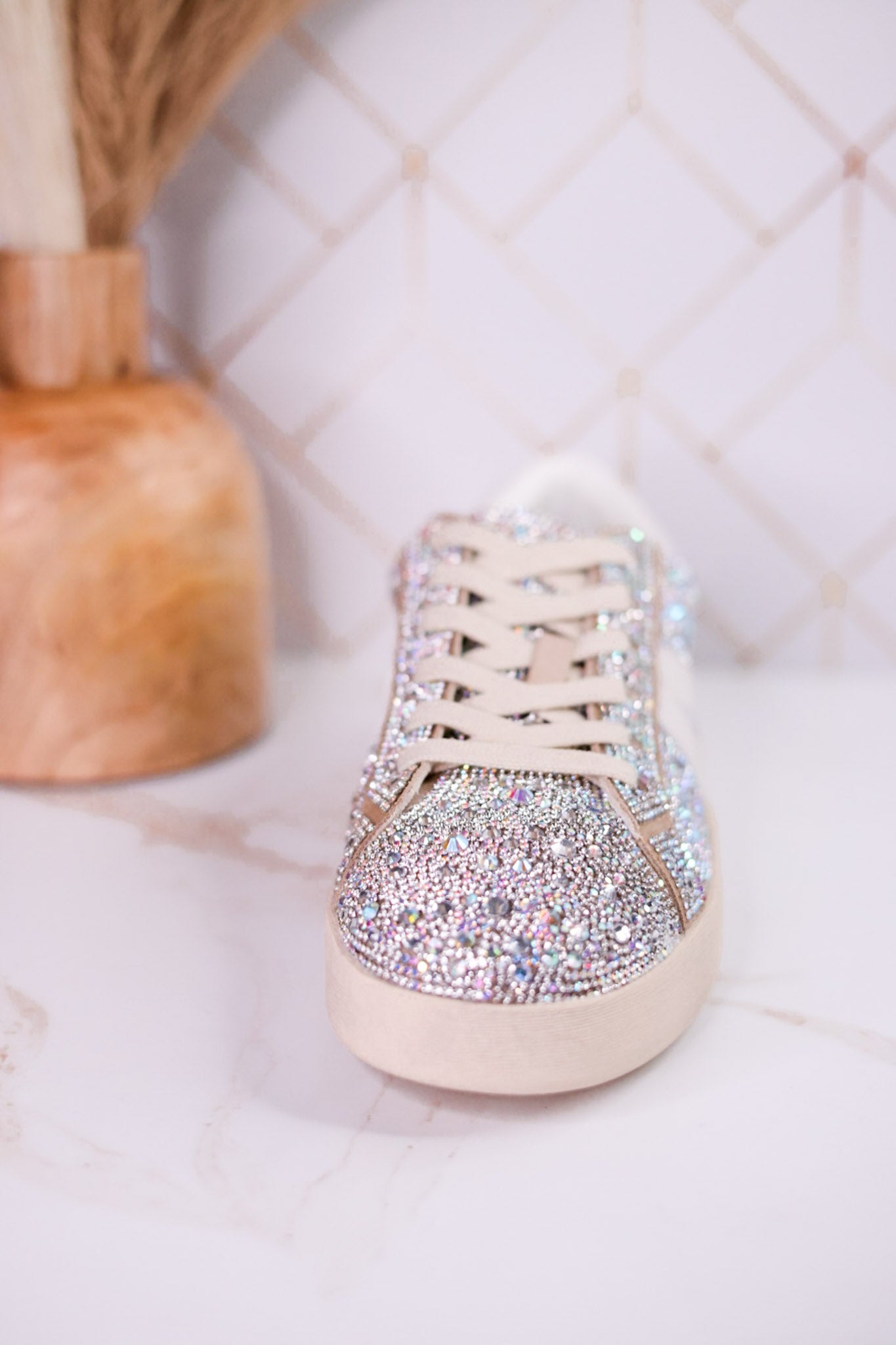 No Chaser Clear Rhinestone Sneakers - Whiskey Skies - CORKYS FOOTWEAR