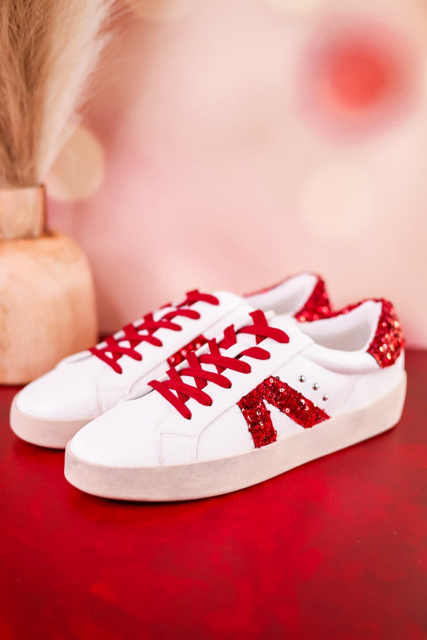 No Chaser Sneakers with Red Sequin Accents - Whiskey Skies - CORKYS FOOTWEAR