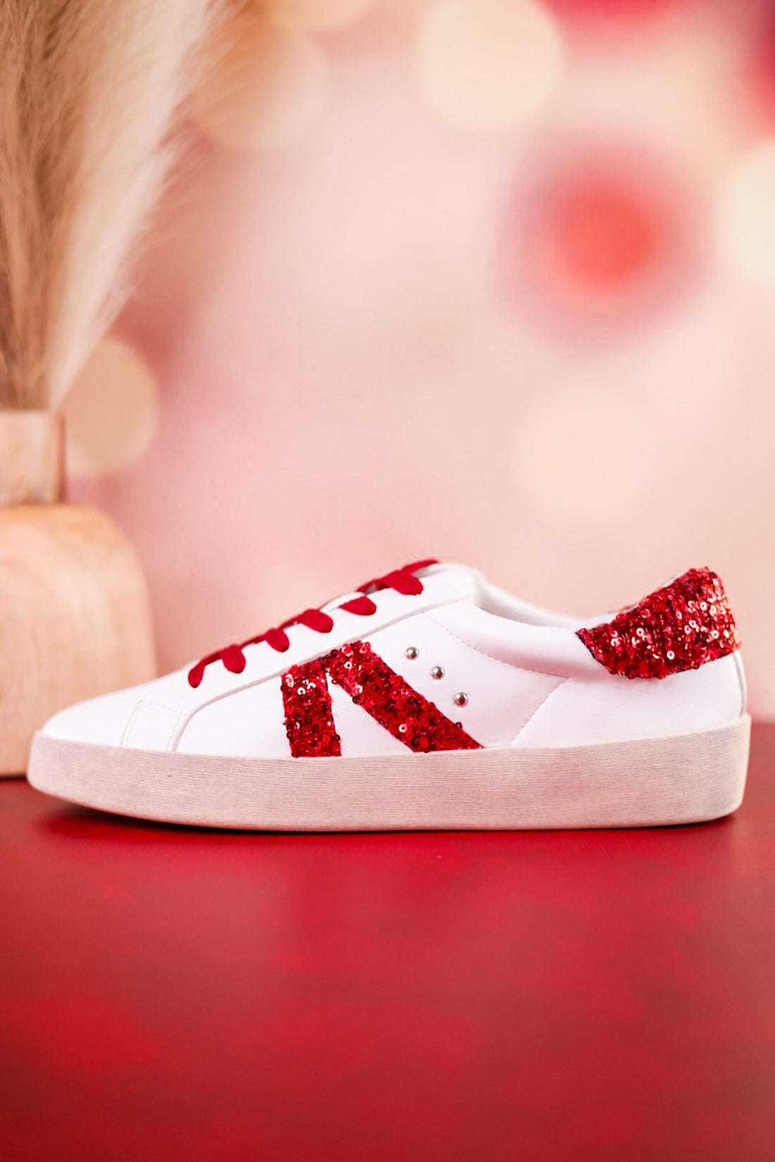 No Chaser Sneakers with Red Sequin Accents - Whiskey Skies - CORKYS FOOTWEAR