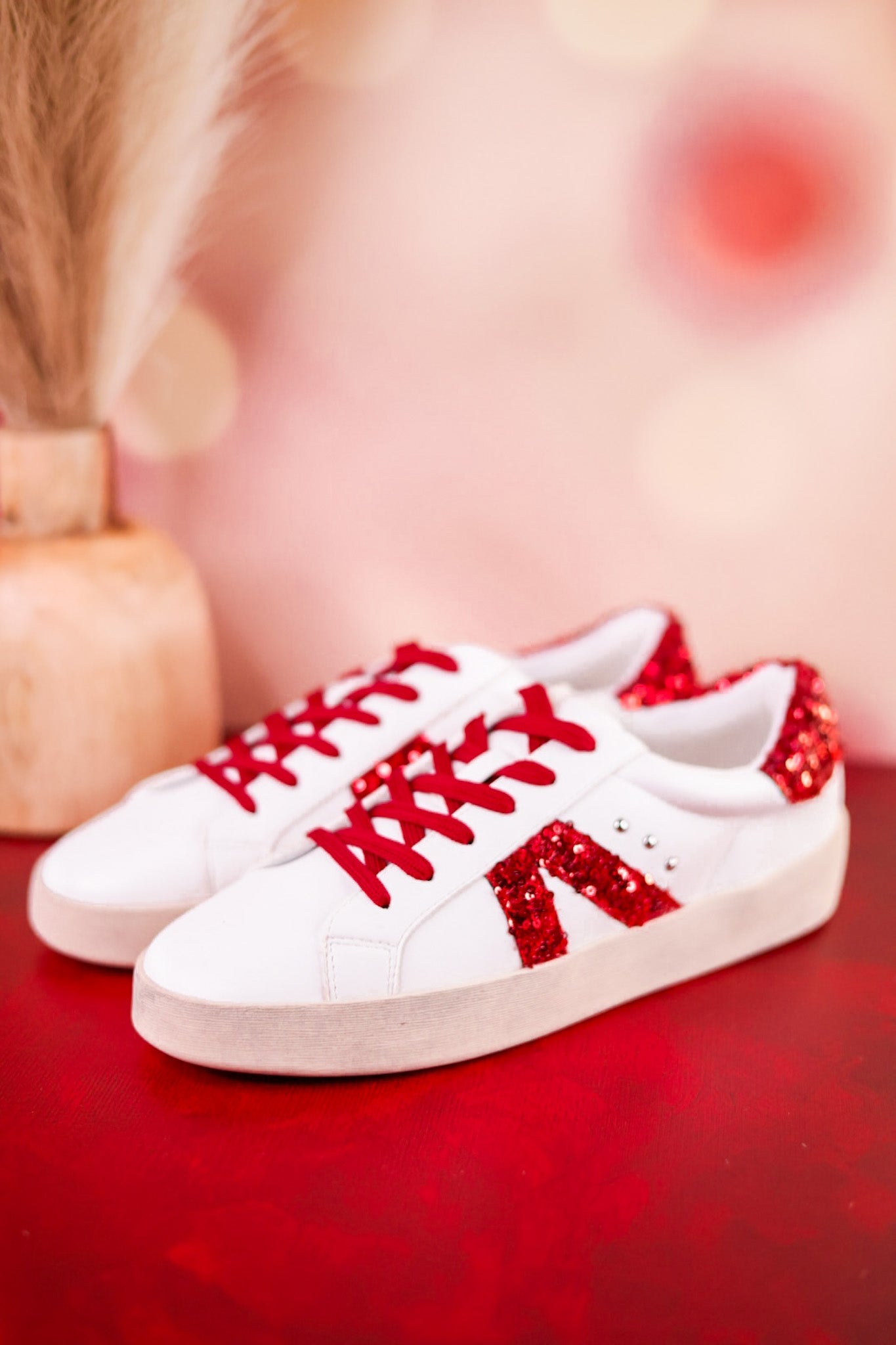 No Chaser Sneakers with Red Sequin Accents - Whiskey Skies - CORKYS FOOTWEAR