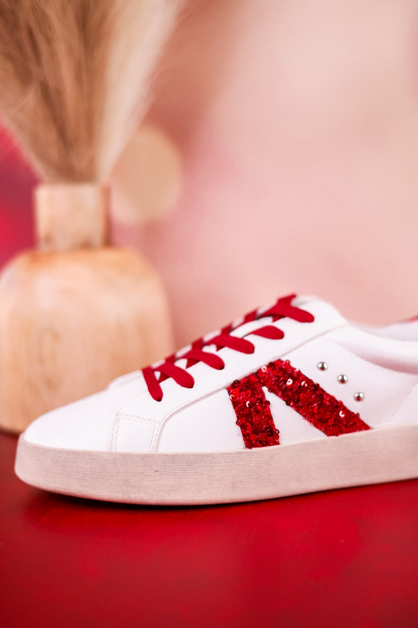 No Chaser Sneakers with Red Sequin Accents - Whiskey Skies - CORKYS FOOTWEAR