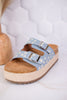 No Filter Denim Daisy Sandals - Whiskey Skies - CORKYS FOOTWEAR