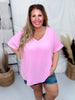 Non - Sheer Lightweight Dolman Sleeve V - Neck Blouse - Whiskey Skies - ANDREE BY UNIT