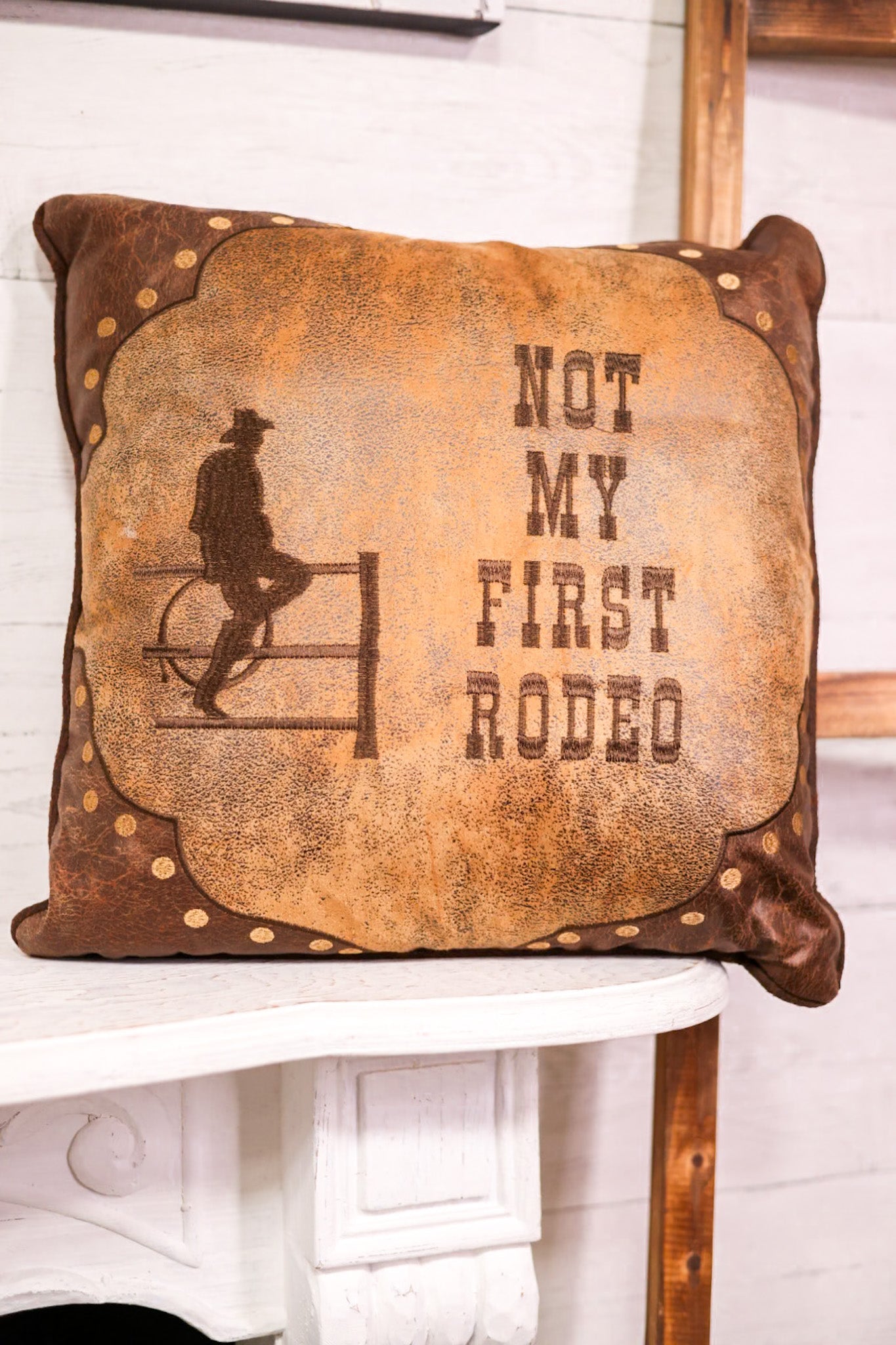 Not My First Rodeo Pillow - Whiskey Skies - CARSTEN'S ENTERPRISES INC.