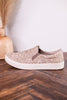 Nova Taupe Floral Tooled Slip On Tennis Shoe - Whiskey Skies - VERY G