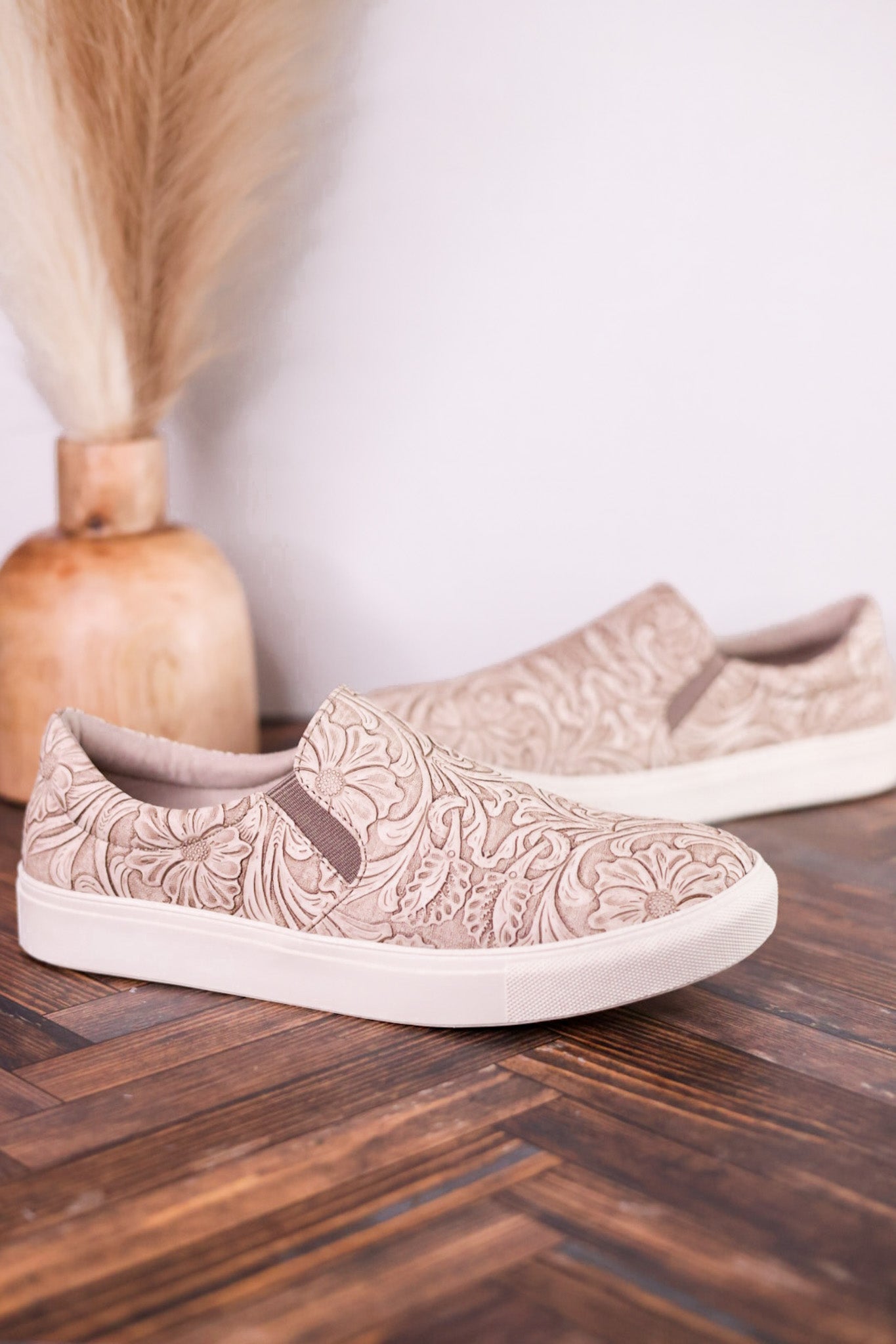 slip on dress sneakers Nova Taupe Floral Tooled Tennis Shoe VISCOSE LUREX Move with confidence over Color::#40-Ice Blue White Point Collar Shirt