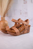 Nude Devon Wedges - Whiskey Skies - VERY G