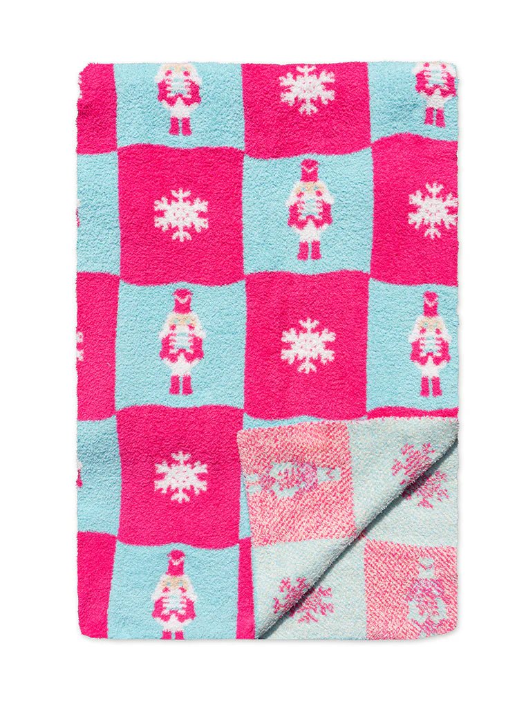 Nutcracker Checker Blanket - Whiskey Skies - LIVING ROYAL