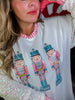 Nutcracker Shirt With Sequin Sleeves - Whiskey Skies - SOUTHERN GRACE