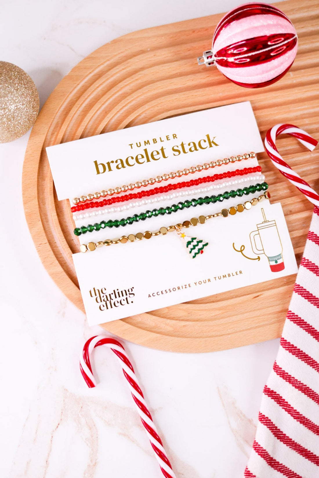 O Christmas Tree Tumbler Bracelet Stack - Whiskey Skies - THE DARLING EFFECT