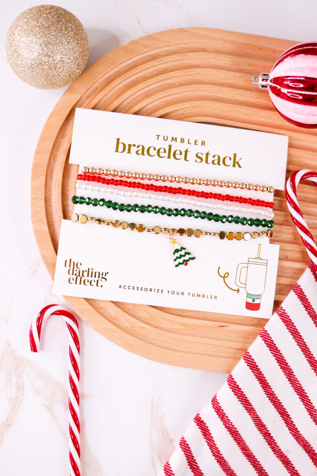 O Christmas Tree Tumbler Bracelet Stack - Whiskey Skies - THE DARLING EFFECT