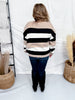 Oatmeal & Black Color Block Striped Sweater - Whiskey Skies - BIBI