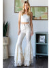 Off White Lace Flare Jeans - Whiskey Skies - OLI & HALI
