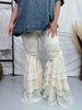 Off White Lace Flare Jeans - Whiskey Skies - OLI & HALI