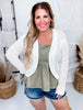 Off White Open Knit Pullover Cocoon Body Cardigan - Whiskey Skies - COZY CO